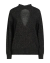Twinset Woman Sweater Black Size M Wool, Cashmere, Metallic Polyester