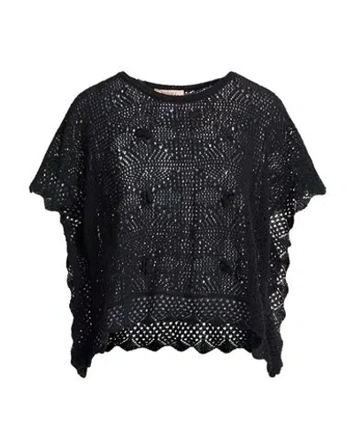 Twinset Woman Sweater Black Size S Cotton, Polyamide