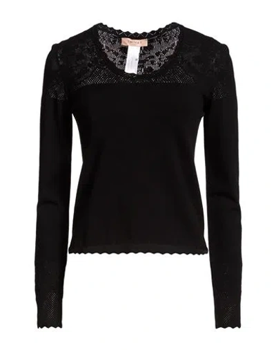 Twinset Woman Sweater Black Size S Viscose, Polyester