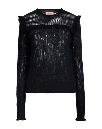 Twinset Woman Sweater Black Size Xs Polyamide, Acrylic, Alpaca Wool