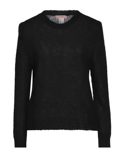 Twinset Woman Sweater Black Size Xs Polyamide, Mohair Wool, Wool