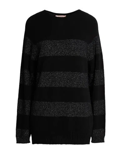 Twinset Woman Sweater Black Size Xs Wool, Cashmere, Metallic Polyester, Polyester