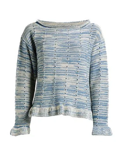 Twinset Woman Sweater Blue Size Xs Cotton