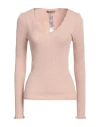 Twinset Ribbed Knit Sweater In Pink
