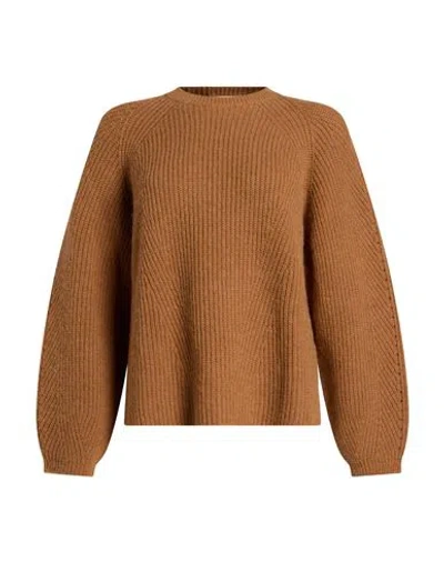 Twinset Woman Sweater Camel Size M Acrylic, Wool, Alpaca Wool, Polyester In Beige