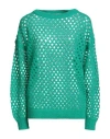 Twinset Woman Sweater Green Size Xs Polyamide, Mohair Wool, Wool