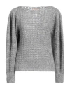 Twinset Woman Sweater Grey Size S Viscose, Polyamide, Mohair Wool, Polyester, Wool