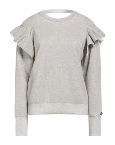 Twinset Woman Sweater Grey Size Xs Viscose, Polyester, Polyamide, Metallic Fiber In Gray