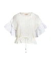 Twinset Woman Sweater Ivory Size M Cotton In Multi