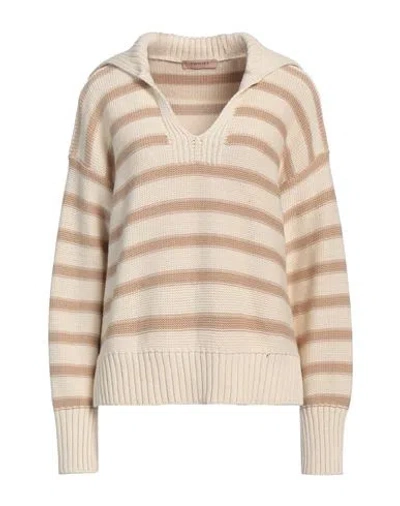 TWINSET TWINSET WOMAN SWEATER IVORY SIZE L COTTON