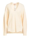 Twinset Woman Sweater Ivory Size M Wool, Cashmere