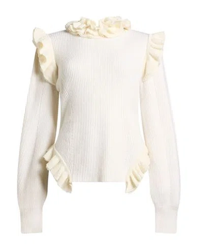 Twinset Woman Sweater Ivory Size Xl Wool, Polyamide, Viscose, Polyester, Cashmere In White