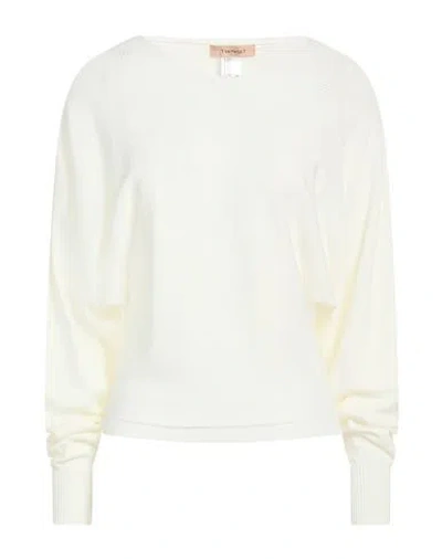 Twinset Woman Sweater Ivory Size Xs Viscose, Polyester In White