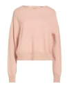 Twinset Woman Sweater Light Pink Size L Wool, Cashmere, Metallic Polyester