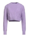 Twinset Woman Sweater Lilac Size 1 Viscose, Polyester, Polyamide In Purple