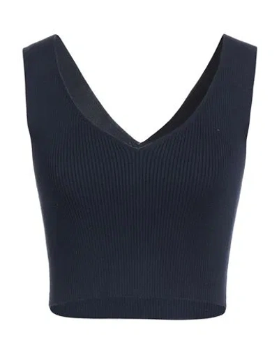 Twinset Woman Top Navy Size L Viscose, Polyester