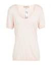 Shop Twinset Woman Sweater Pink Size M Silk