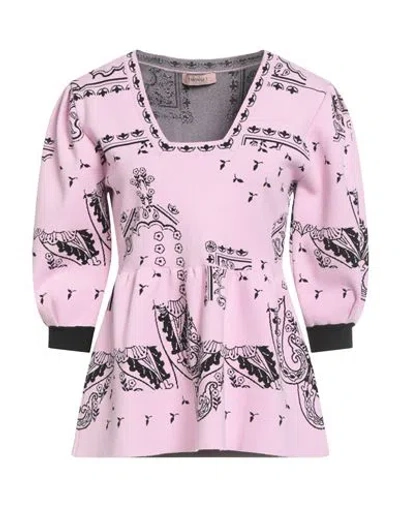 Twinset Woman Sweater Pink Size Xs Viscose, Polyester