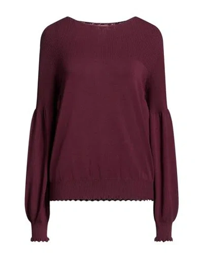 Twinset Woman Sweater Plum Size Xl Viscose, Polyester In Purple