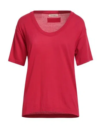 Twinset Woman Sweater Red Size Xs Cotton