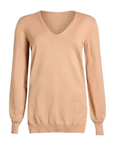 Twinset Woman Sweater Sand Size Xs Viscose, Polyester In Brown