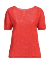 Twinset Woman Sweater Tomato Red Size M Viscose, Polyamide