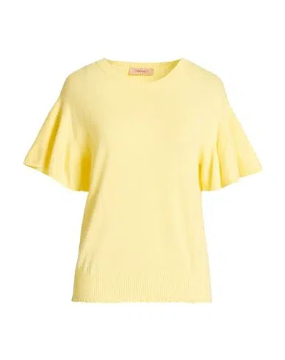 Twinset Woman Sweater Yellow Size L Viscose, Polyester