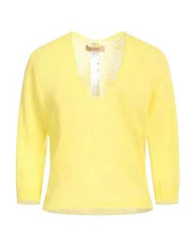 Twinset Woman Sweater Yellow Size Xs Polyamide, Mohair Wool, Wool