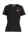 Twinset Woman T-shirt Black Size L Cotton In Black