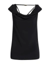 Twinset Woman Top Black Size 14 Polyester, Elastane In Black