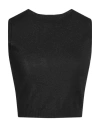 Twinset Woman Top Black Size L Viscose, Metallic Polyester, Polyamide In Black