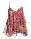 Twinset Woman Top Brick Red Size 14 Polyester In Red