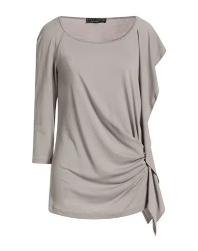 Twinset Woman Top Khaki Size S Polyester, Elastane In Gray