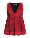 Twinset Woman Top Red Size 12 Viscose, Polyester In Red
