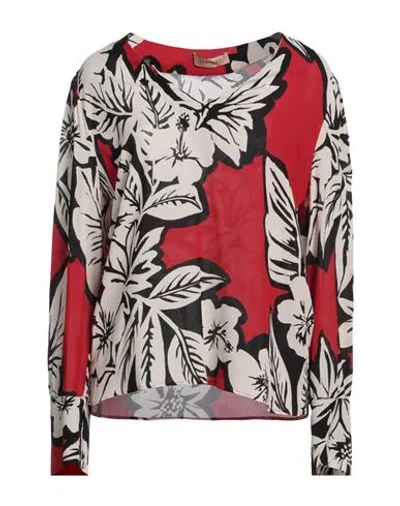 Twinset Woman Blouse Red Size 8 Viscose