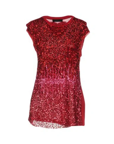 Twinset Woman T-shirt Brick Size S Viscose, Polyamide In Red
