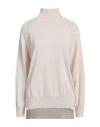 Twinset Woman Turtleneck Beige Size Xs Wool, Cashmere, Polyester