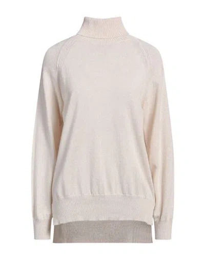 Twinset Woman Turtleneck Beige Size Xs Wool, Cashmere, Polyester