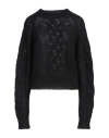 Twinset Woman Turtleneck Black Size L Acrylic, Mohair Wool, Wool