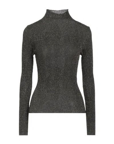 Twinset Lurex Turtleneck Sweater In Beige