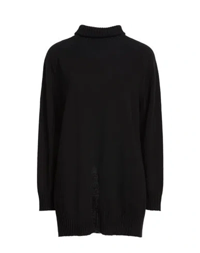 Twinset Woman Turtleneck Black Size M/l Cashmere, Wool
