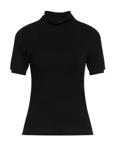 Twinset Logo-plaque High-neck Jumper In Black