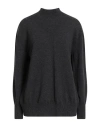 Twinset Woman Turtleneck Charcoal Size M Wool, Polyamide, Elastane In Gray