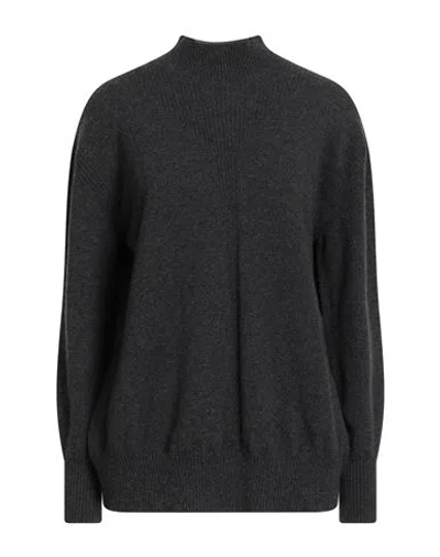 Twinset Woman Turtleneck Charcoal Size M Wool, Polyamide, Elastane In Gray