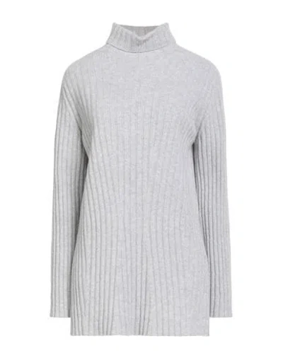 Twinset Woman Turtleneck Grey Size M Wool, Cashmere In White