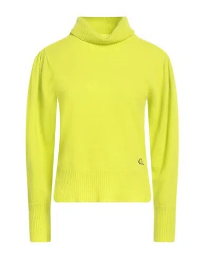 Twinset Woman Turtleneck Lime Green Size Xs Virgin Wool, Cashmere