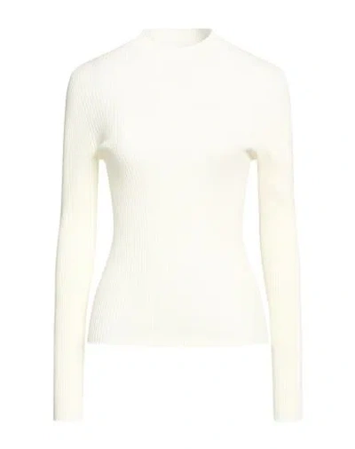 Twinset Woman Turtleneck Off White Size L Viscose, Polyester