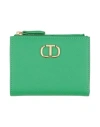 Twinset Woman Wallet Green Size - Textile Fibers