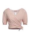 Twinset Woman Wrap Cardigans Antique Rose Size M Viscose, Polyamide In Pink
