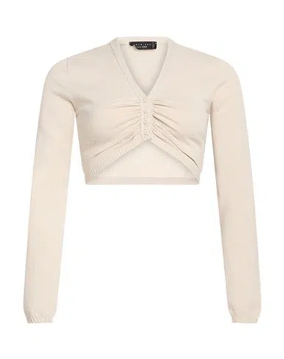 Twinset Woman Wrap Cardigans Beige Size M Viscose, Elastane In Neutral